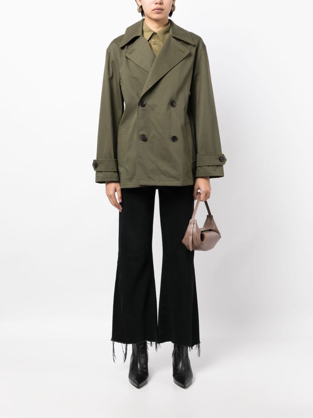 gabardine double-breasted raincoat - 2