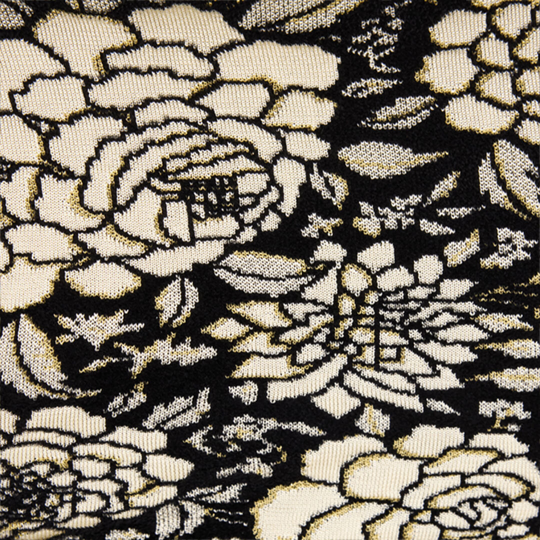 Knitted Top With Jacquard Floral Pattern - 5