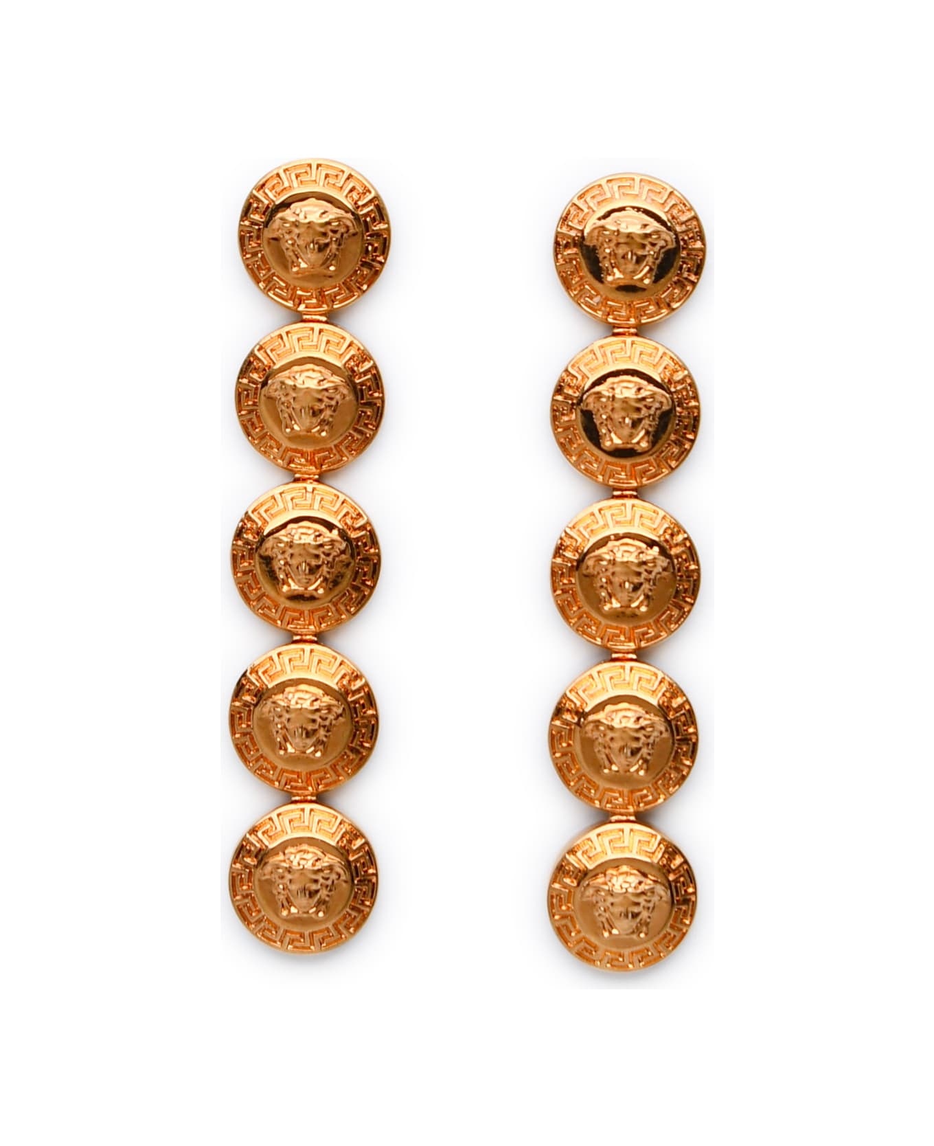 'tribute Medusa' Gold Metal Pendant Earrings - 1