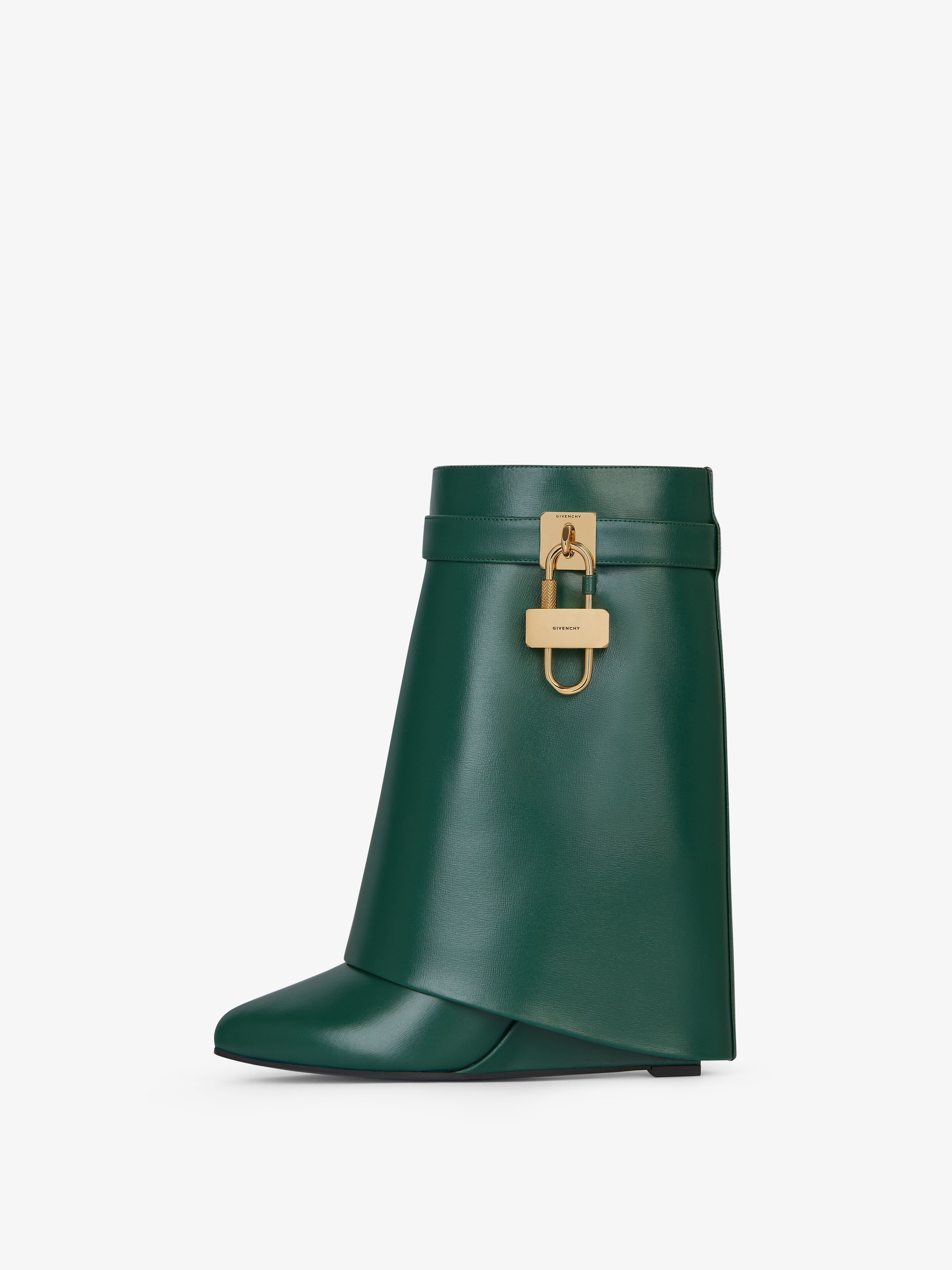 SHARK LOCK ANKLE BOOTS IN LEATHER - 4