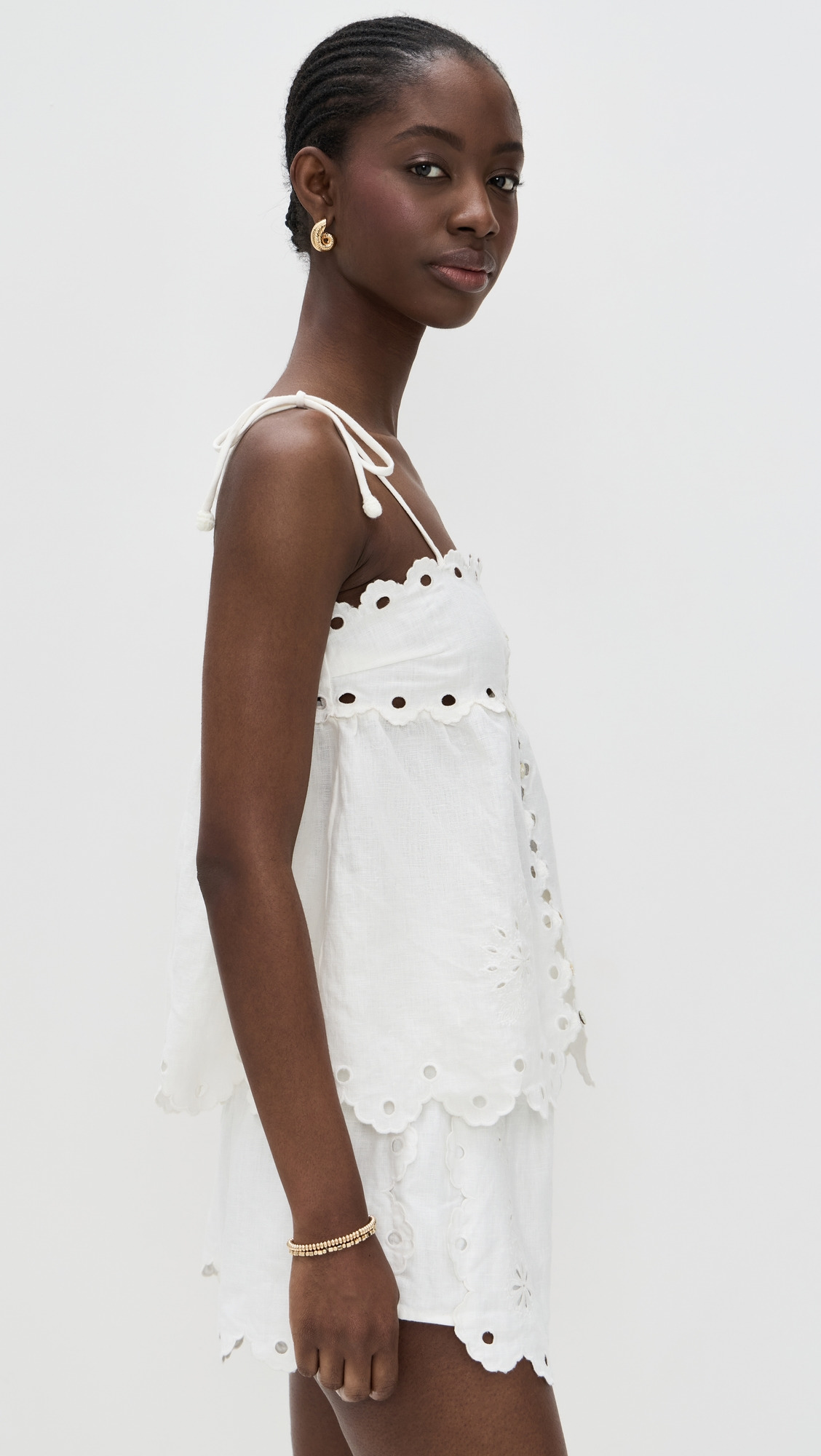 Flowers Richelieu Sleeveless Blouse - 3
