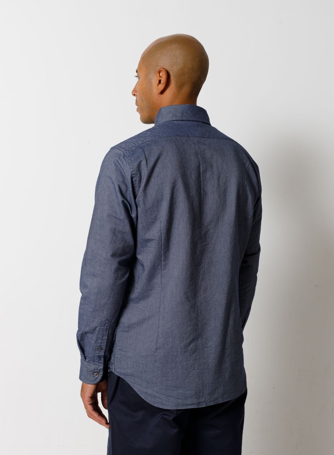 British Officers Shirt in Navy - 5