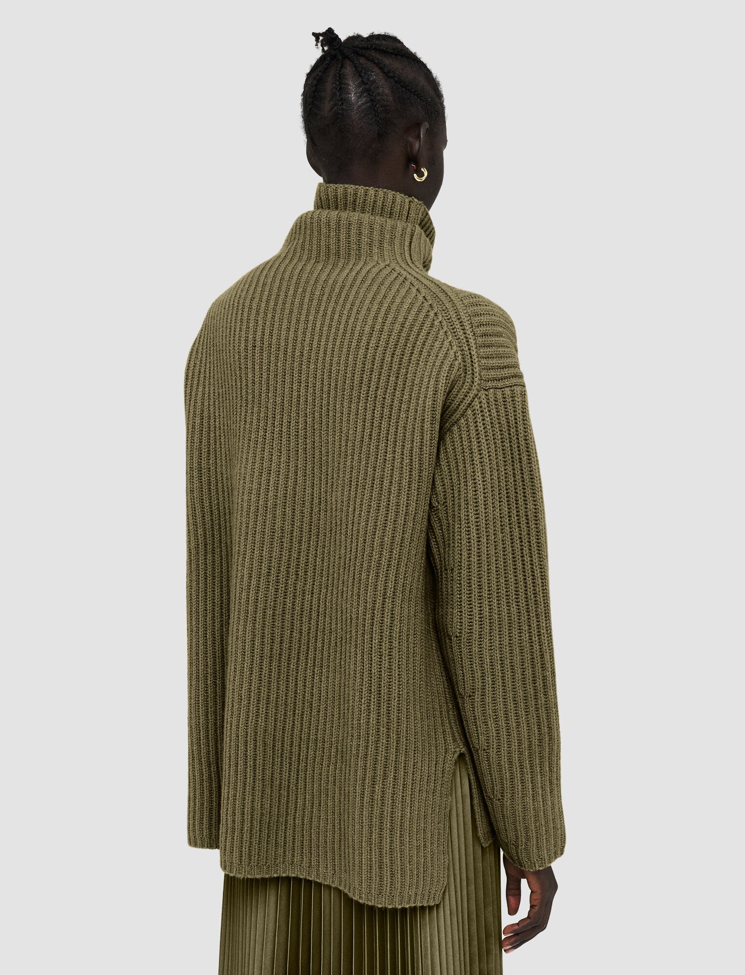 Cardigan Stitch High Neck Jumper - 4