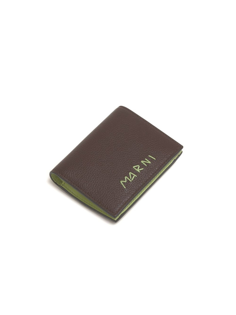 logo-plaque calfskin leather wallet 4