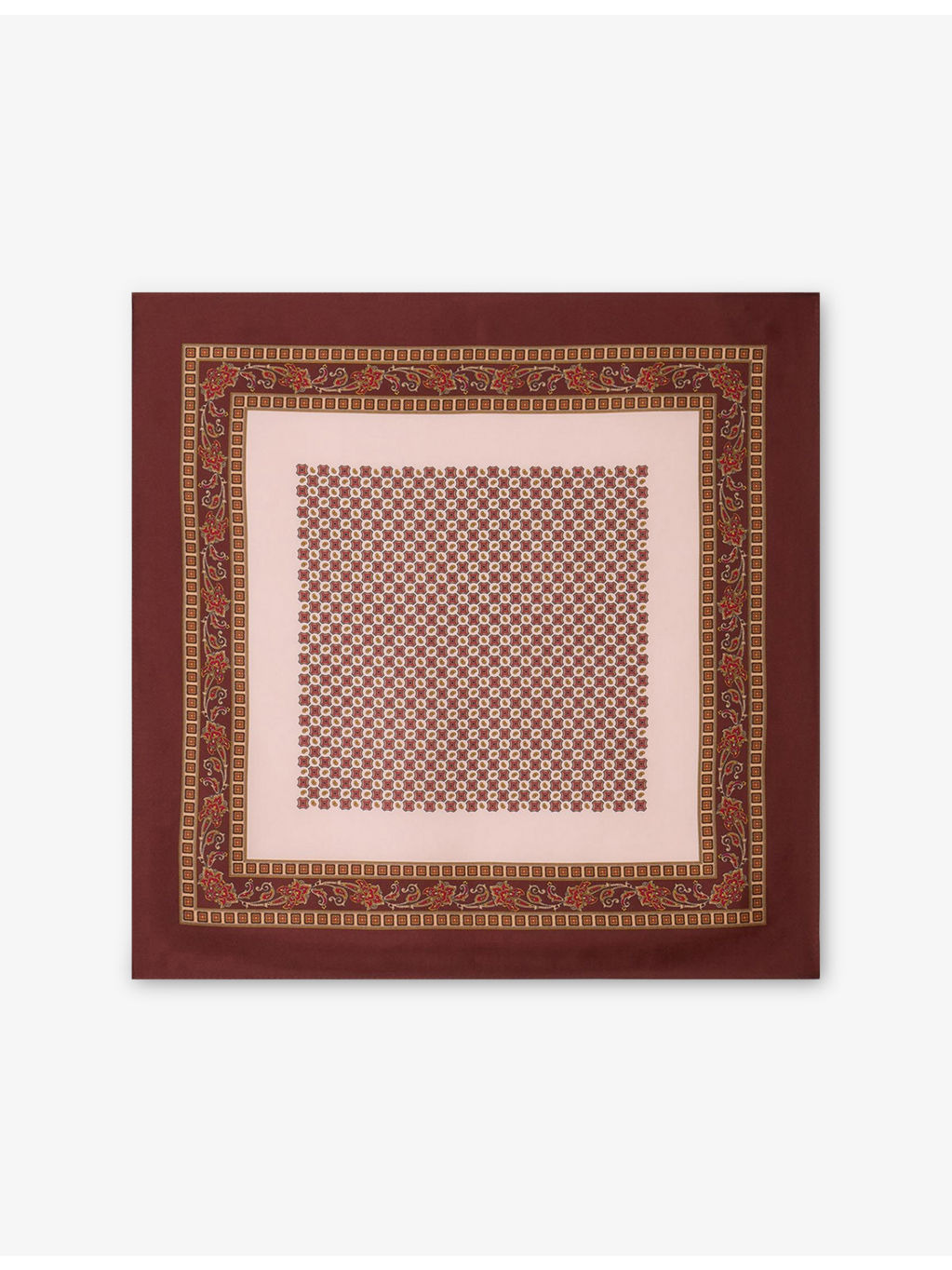 Placed Print Square Silk Scarf - 1