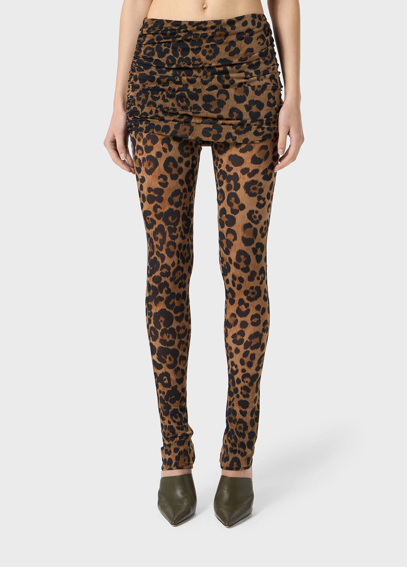 Blumarine JERSEY LEGGINGS WITH FLOUNCE outlook