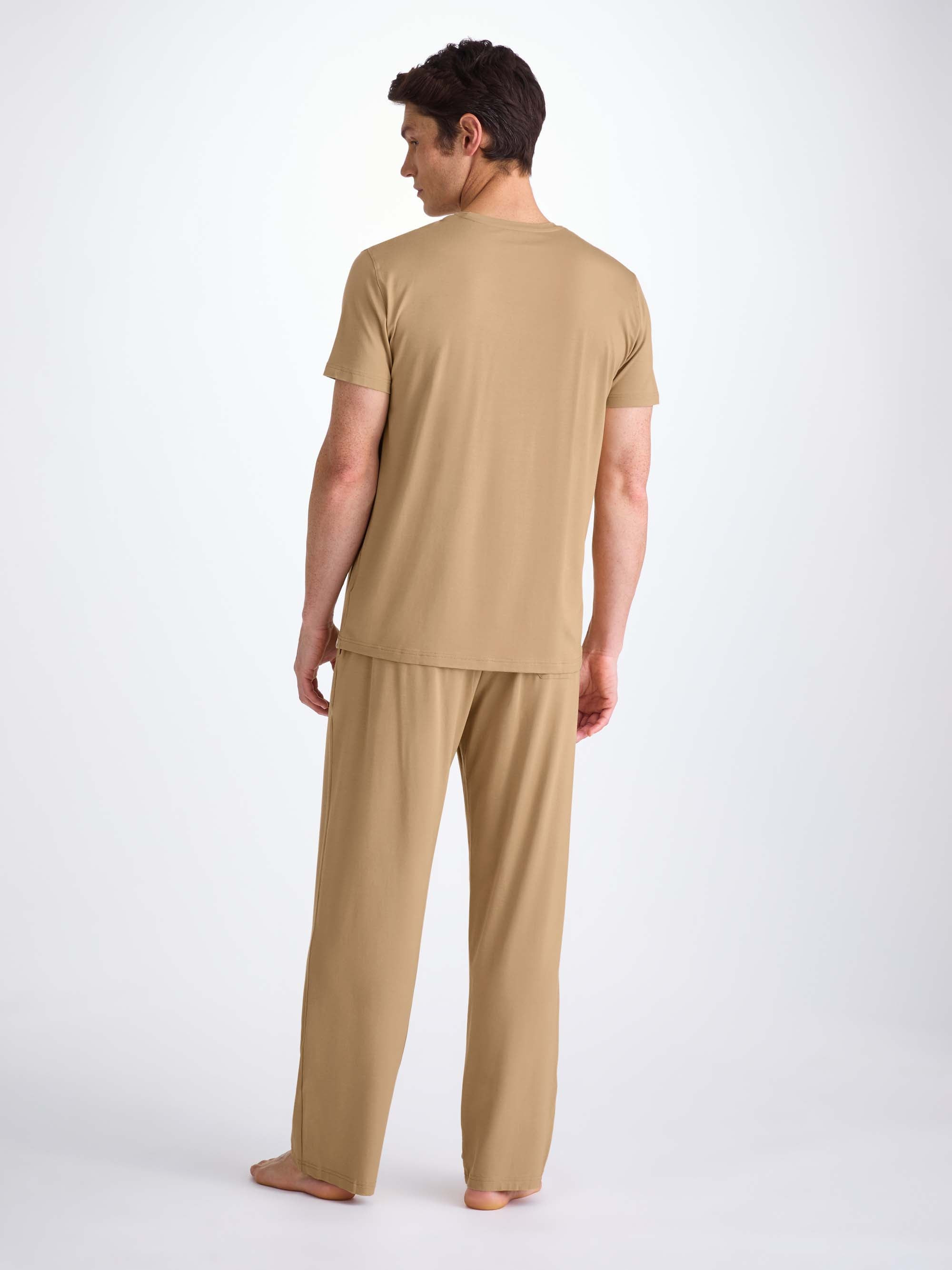Men's Lounge Pants Basel Micro Modal Stretch Camel - 4