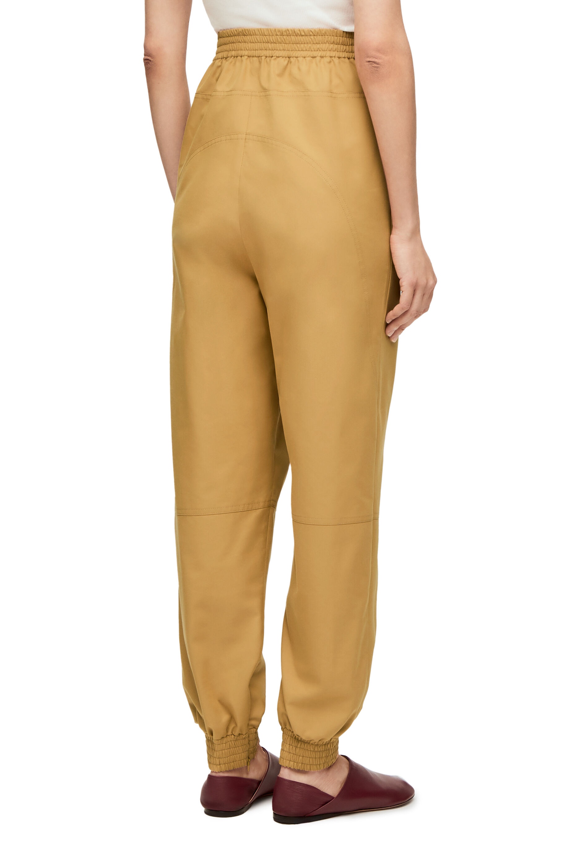 Elasticated trousers in cotton gabardine - 4