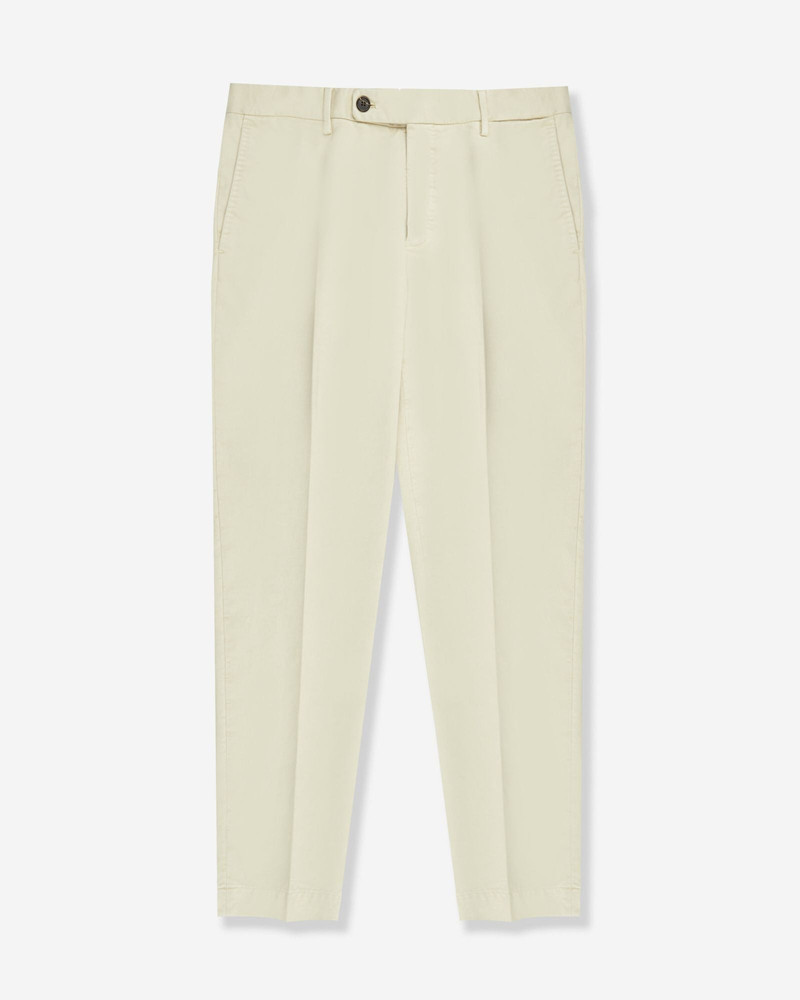 Tapered fit cotton trousers 1