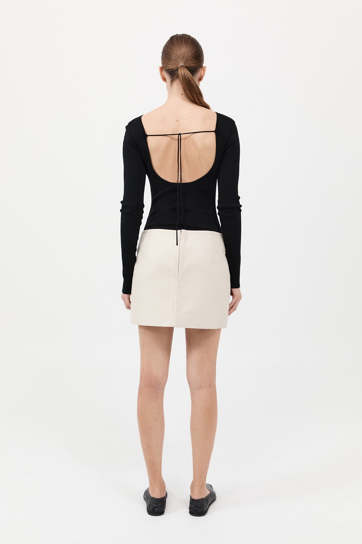 Leather Mini Skirt - Tofu - 6