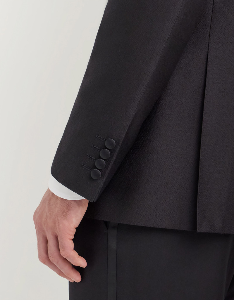 LIGHT BLUE AND BLUE SILK AND CASHMERE REGULAR-FIT OVERCHECK JACKET 192