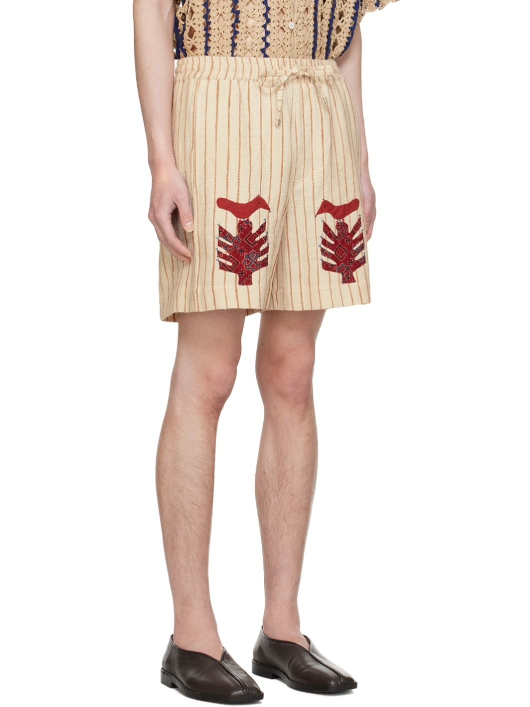 Off-White Striped Shorts - 2