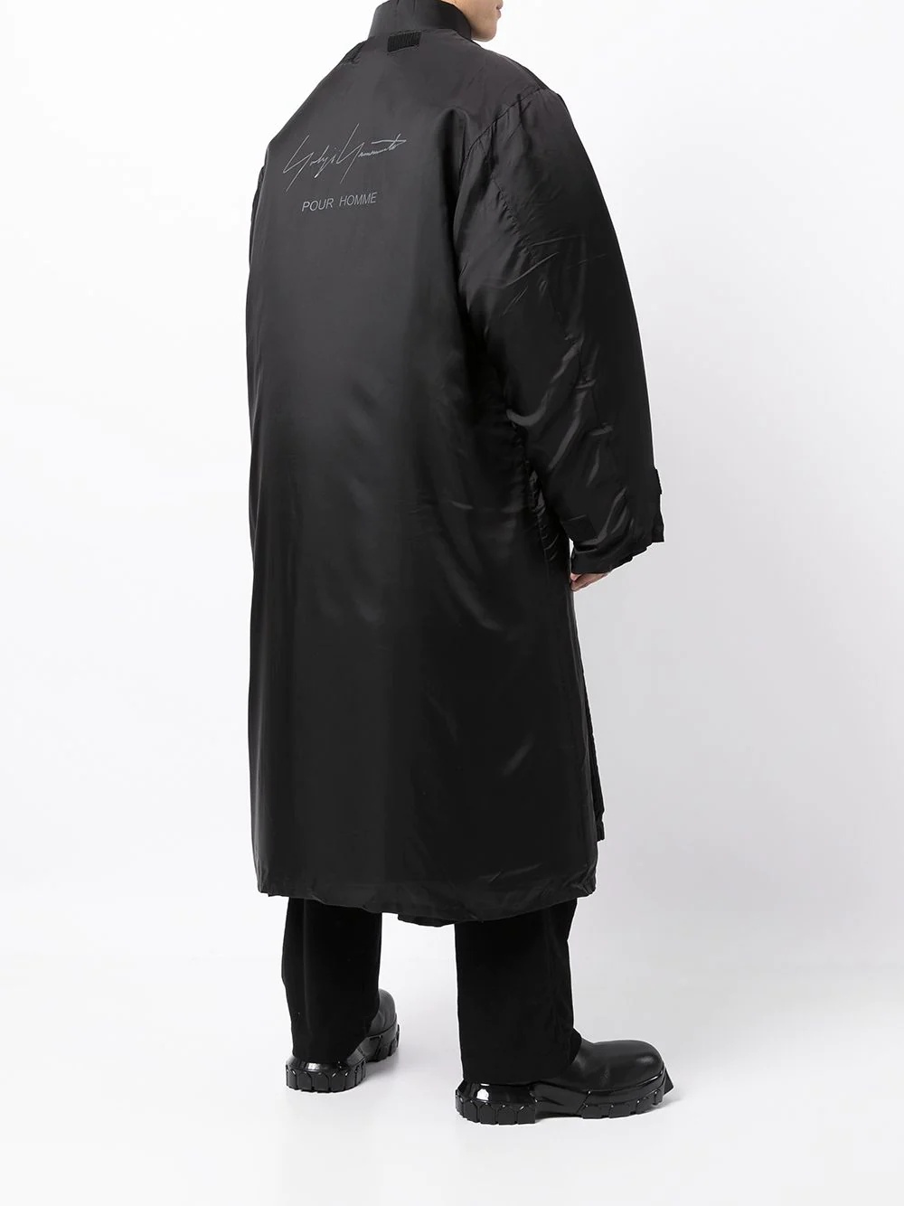 concealed-front fastening coat - 4