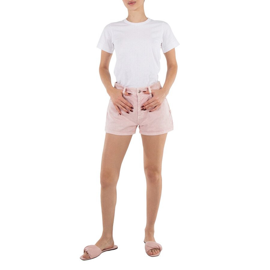 Stella Mccartney Ladies Embroidered-Logo Mid-Rise Shorts - 4