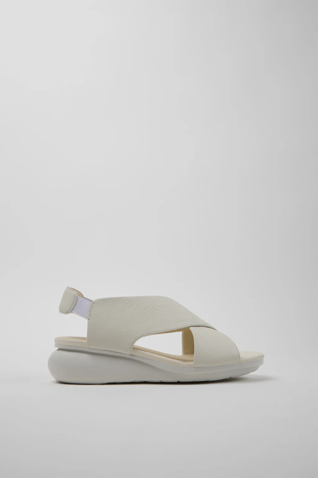 Balloon White Leather Sandals for Women. - 1