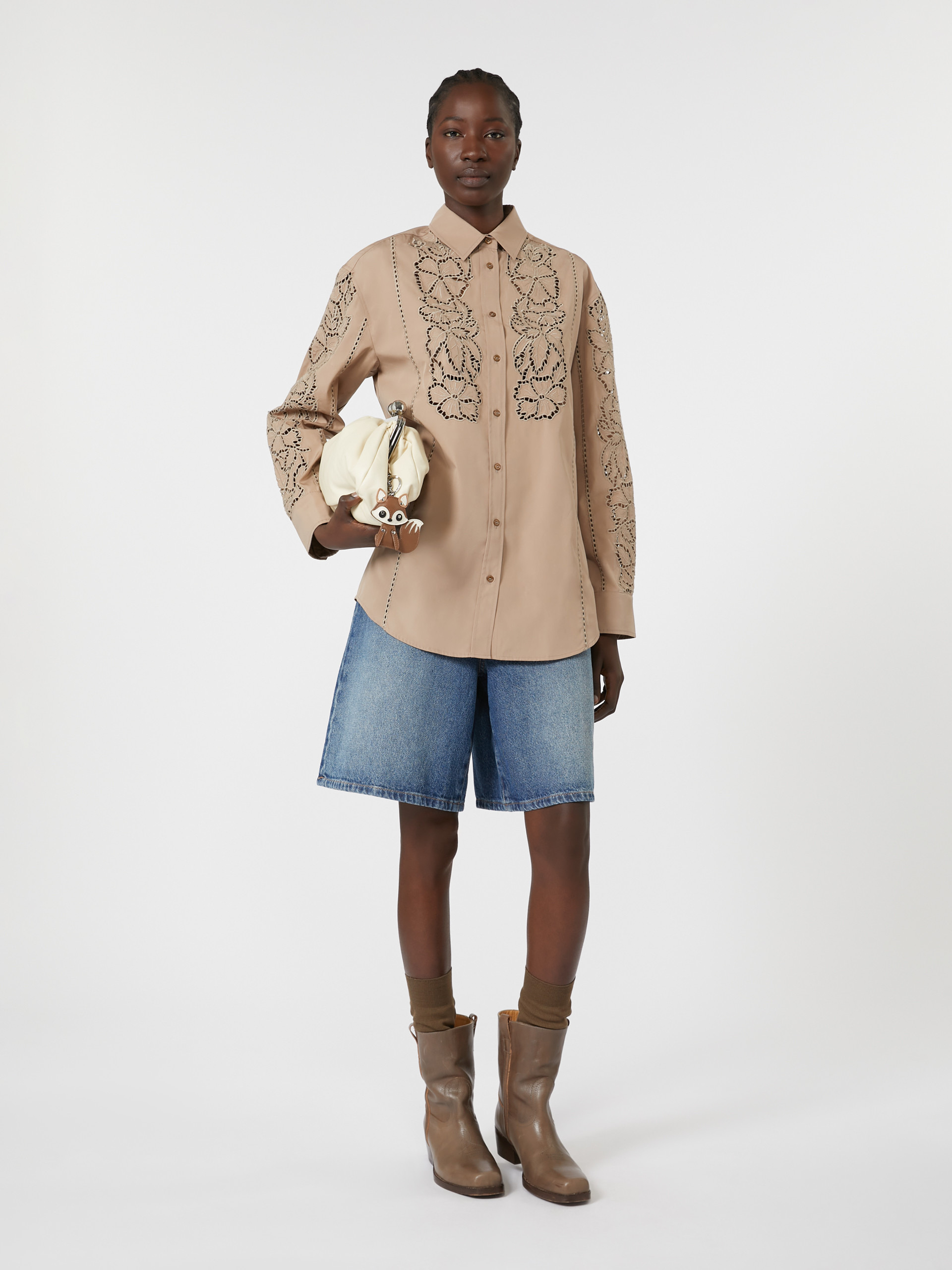 ELMI Relaxed-fit embroidered poplin shirt - 2