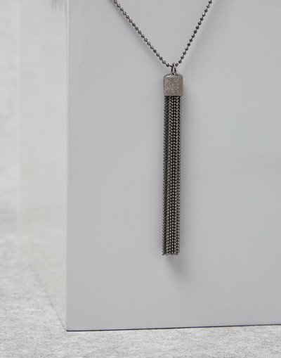 Brunello Cucinelli Precious tassel necklace in Sterling Silver outlook