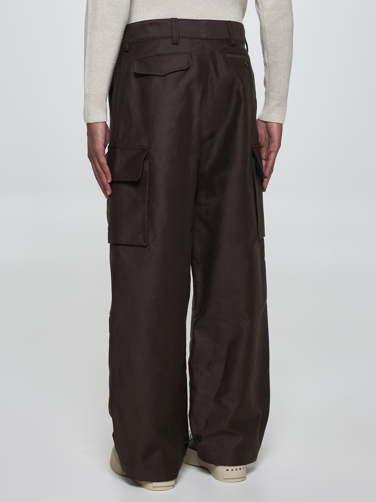 Cotton cargo trousers - 4