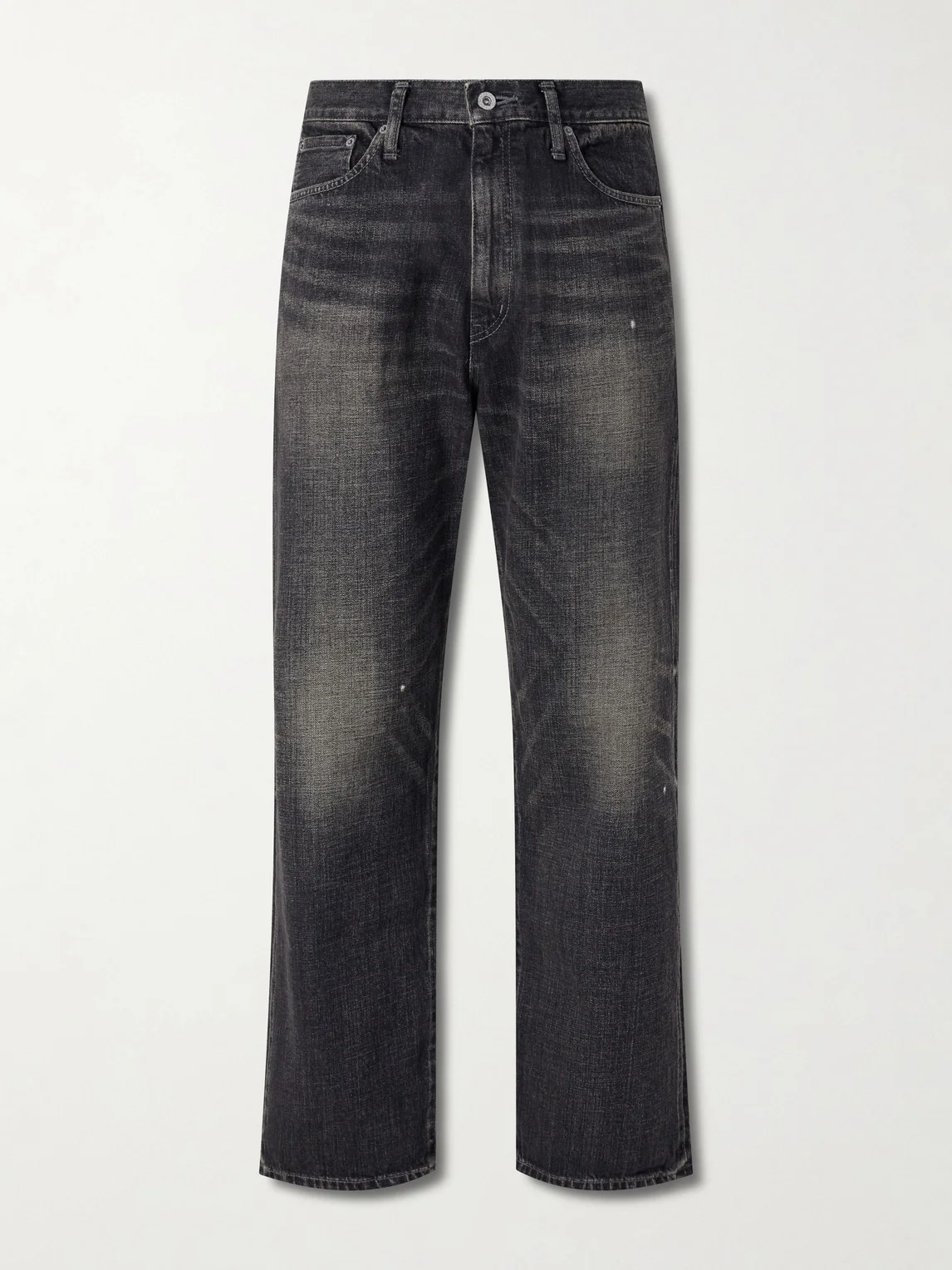Washed Straight-Leg Denim - 1