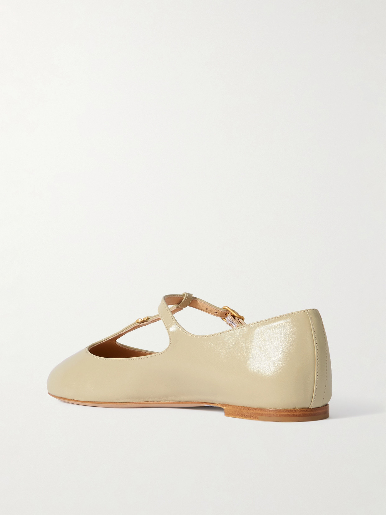 Marcie Embellished Leather Ballet Flats - 3