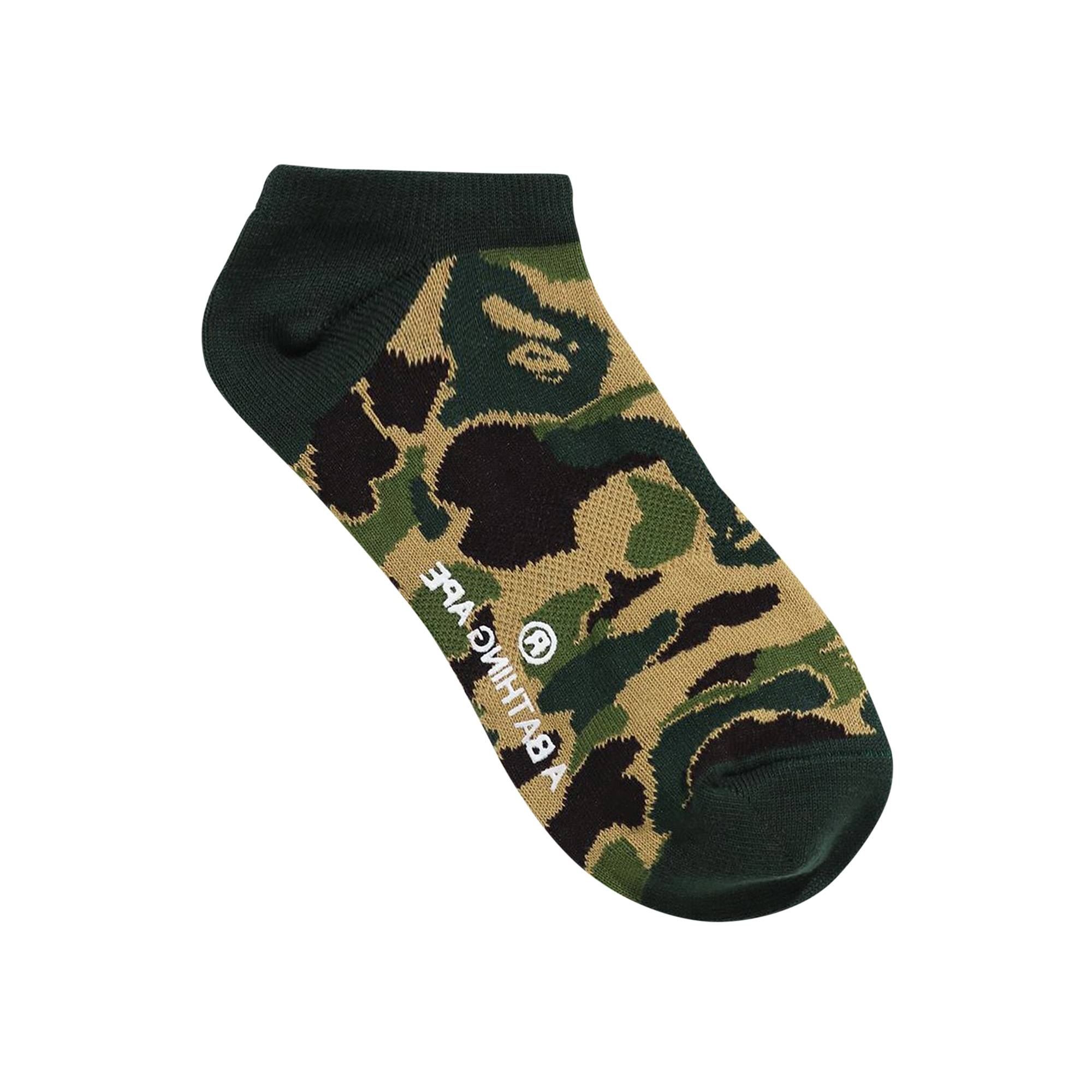 BAPE ABC Camo Ankle Socks 'Green' - 1