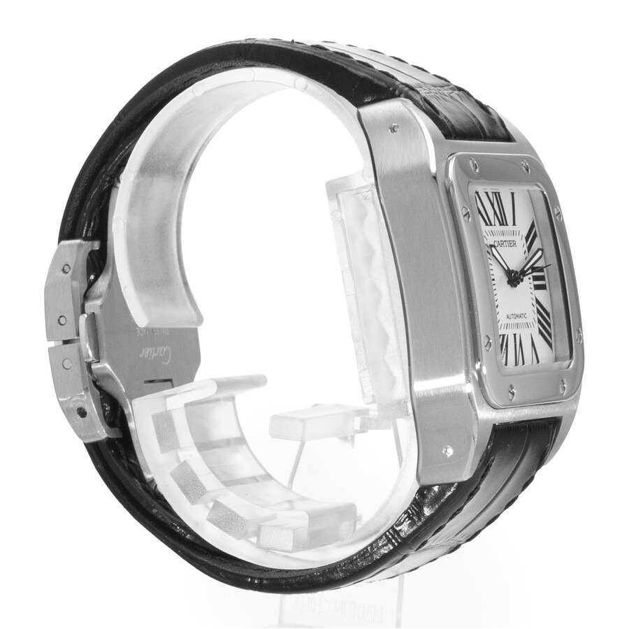 Pre-owned Cartier Santos 100 Automatic Silver Dial Men's Watch W20106X8 - 6