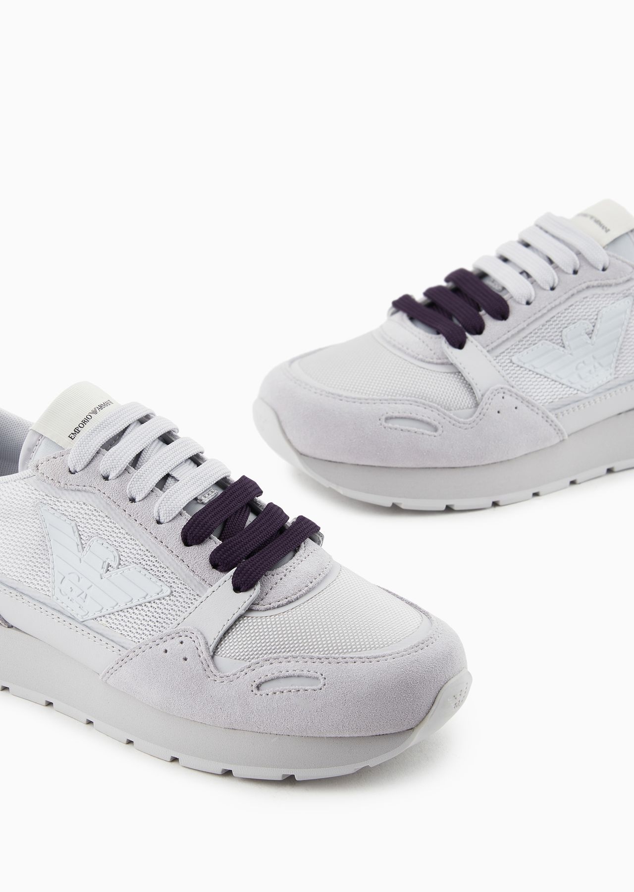 Mesh sneakers with suede details and eagle patch - 9