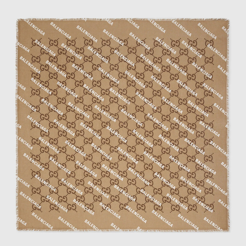 The Hacker Project maxi GG print silk shawl 1