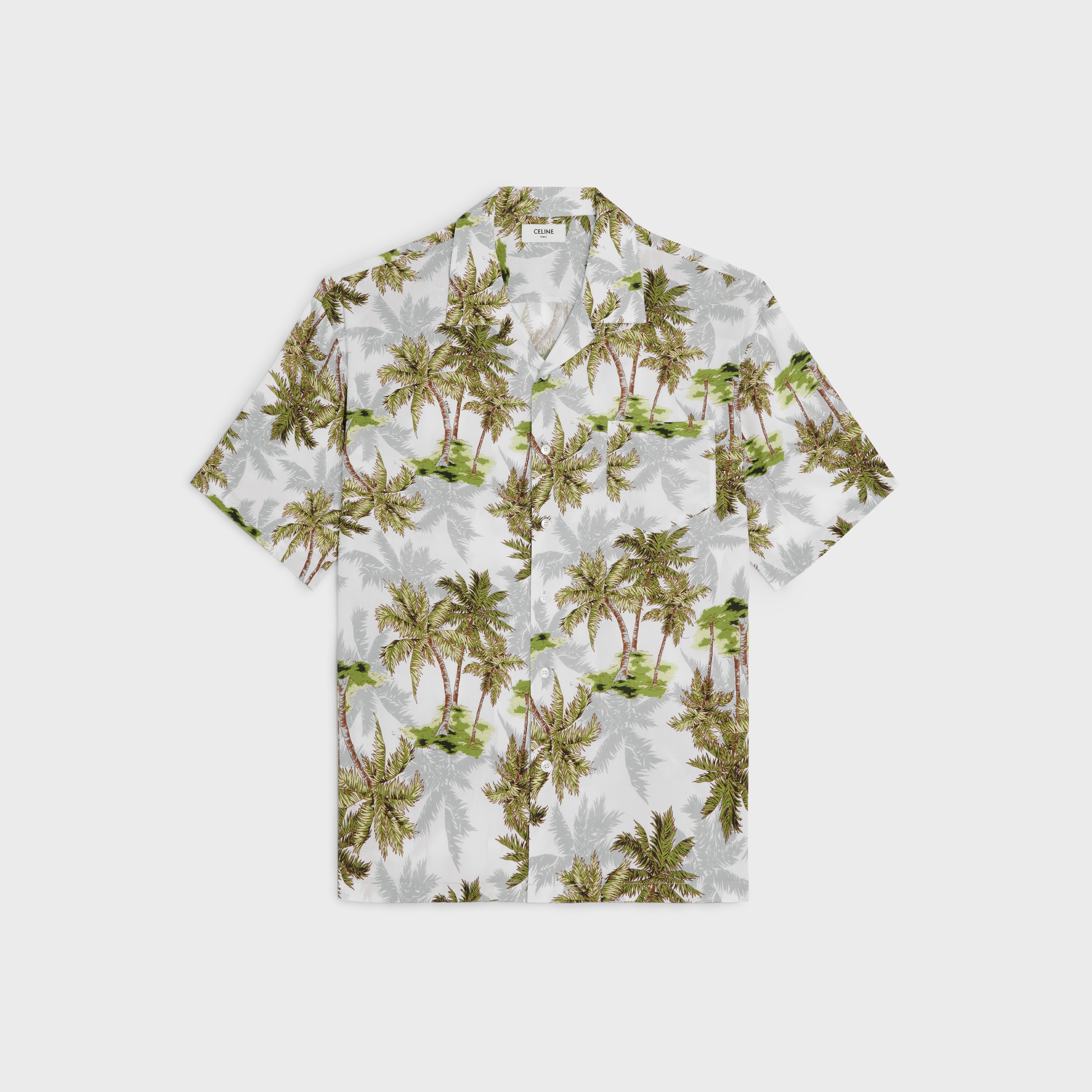 hawaiian shirt in printed viscose - 1