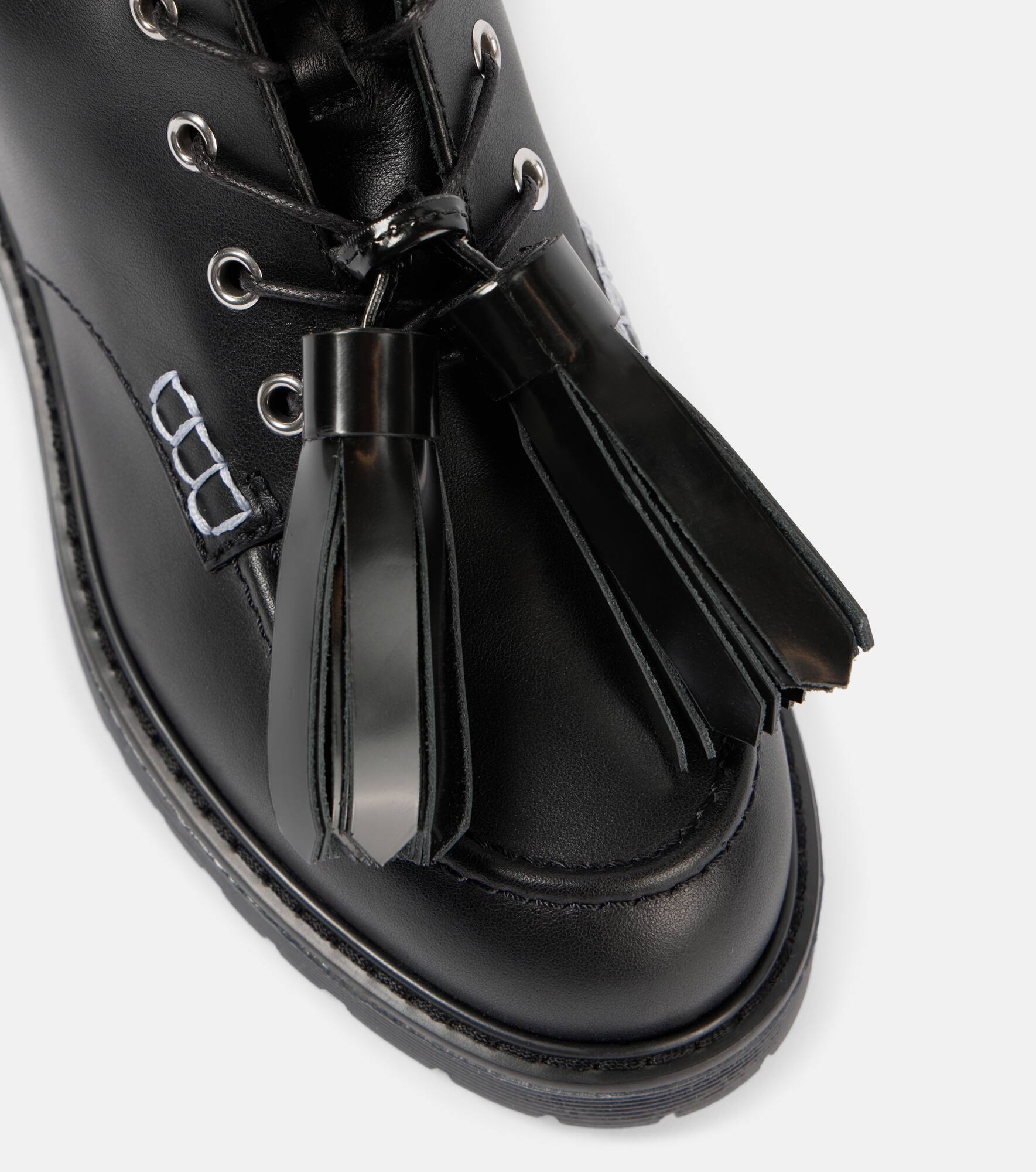 Leather combat boots - 6