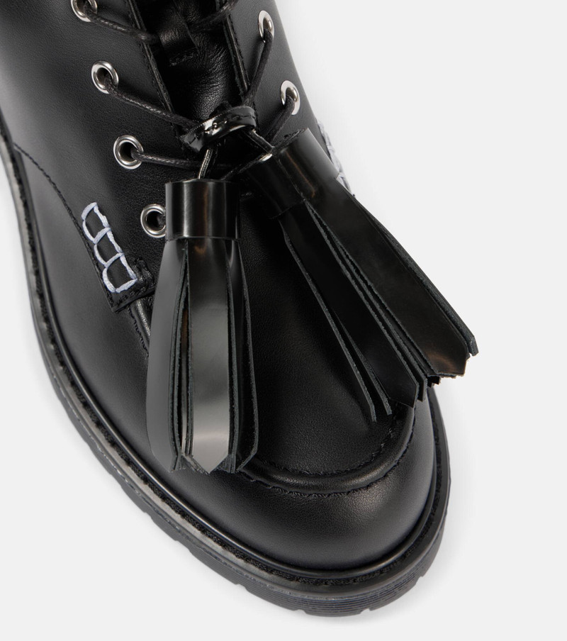 Leather combat boots 6
