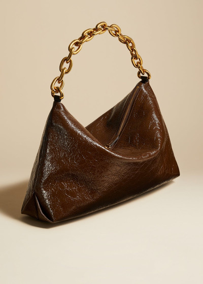 KHAITE The Clara Bag in Coffee Crinkled Leather outlook