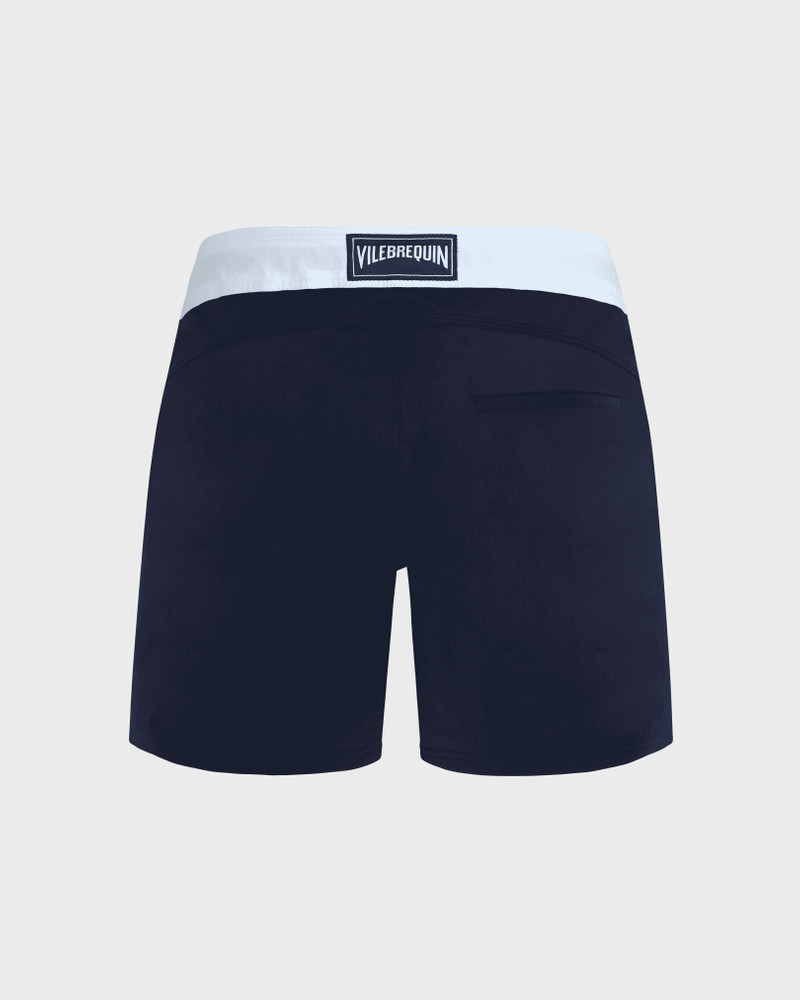 Vilebrequin Men Flat Belt Stretch Swim Trunks Tricolor outlook