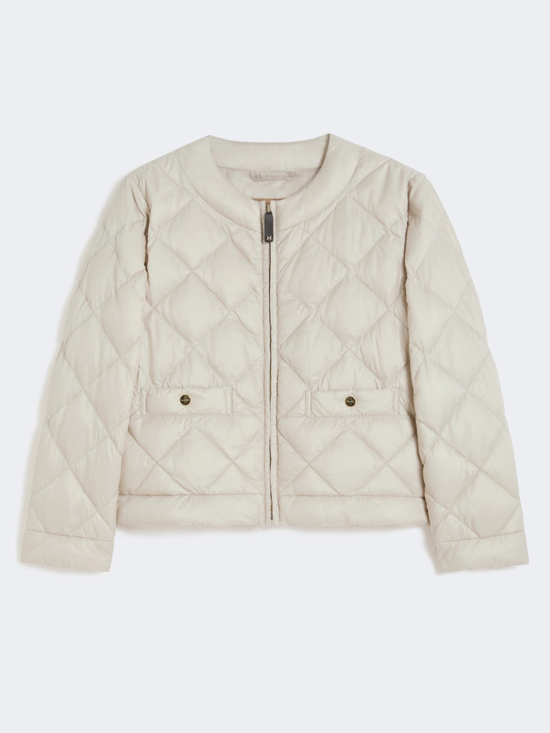 SOFTA Short water-repellent canvas padded jacket - SAND 1