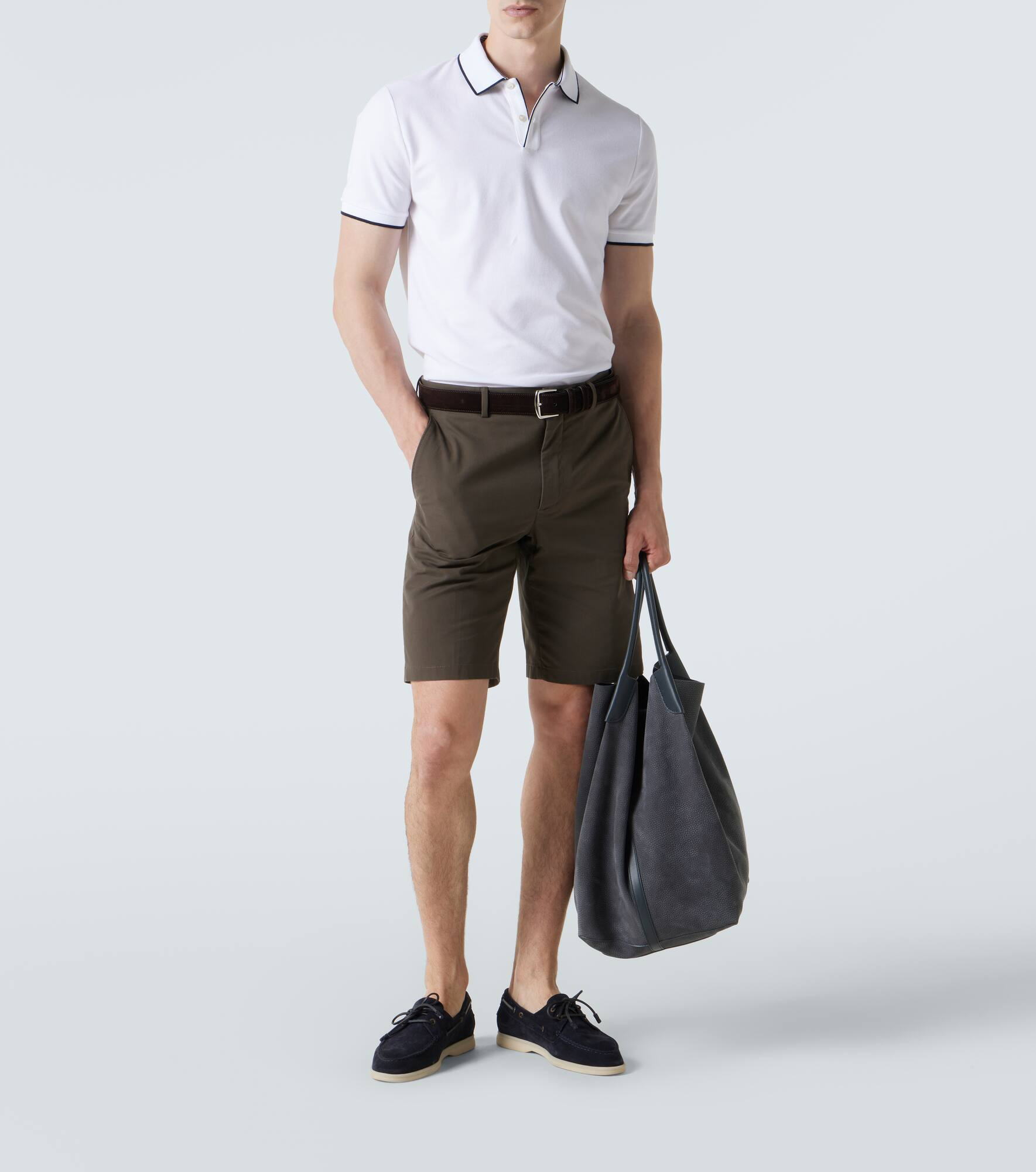 Cotton-blend piqué polo shirt - 2
