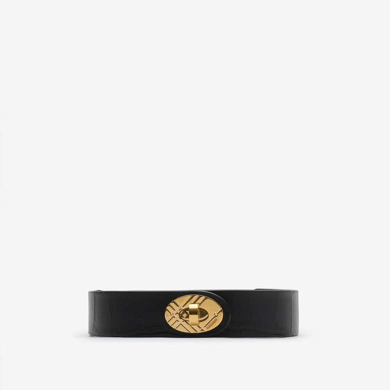 Crocodile-effect Leather Cotswolds Belt 1