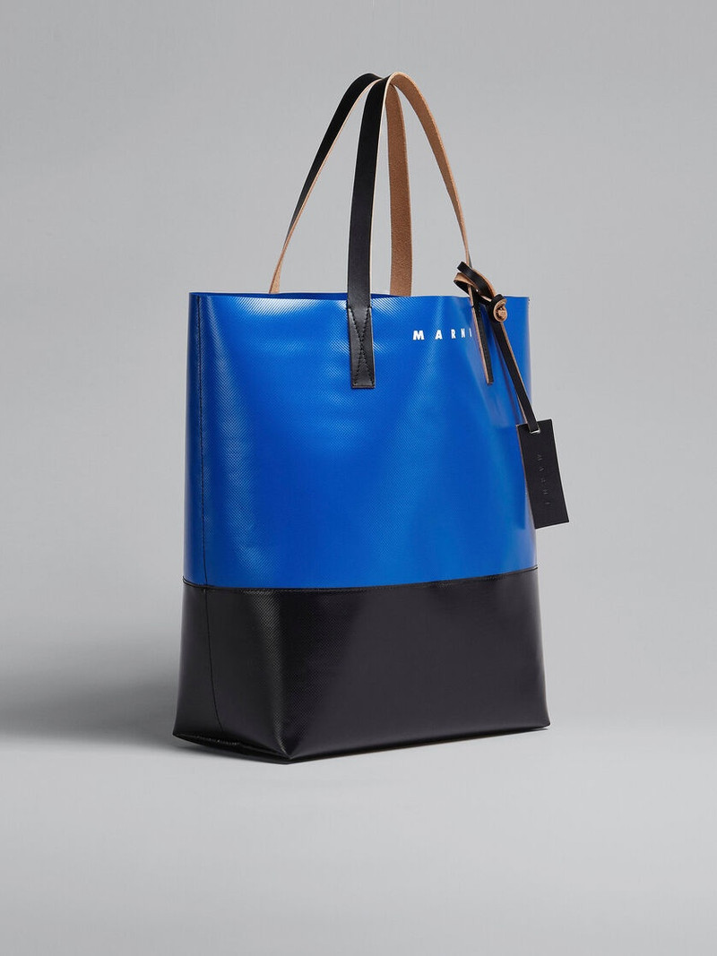 TRIBECA SHOPPING BAG IN BLUE AND BLACK 6
