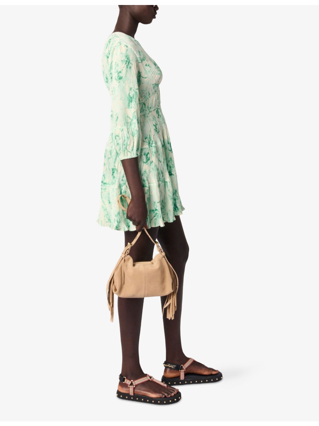 Graphic-Print V-Neck Woven Mini Dress - 3