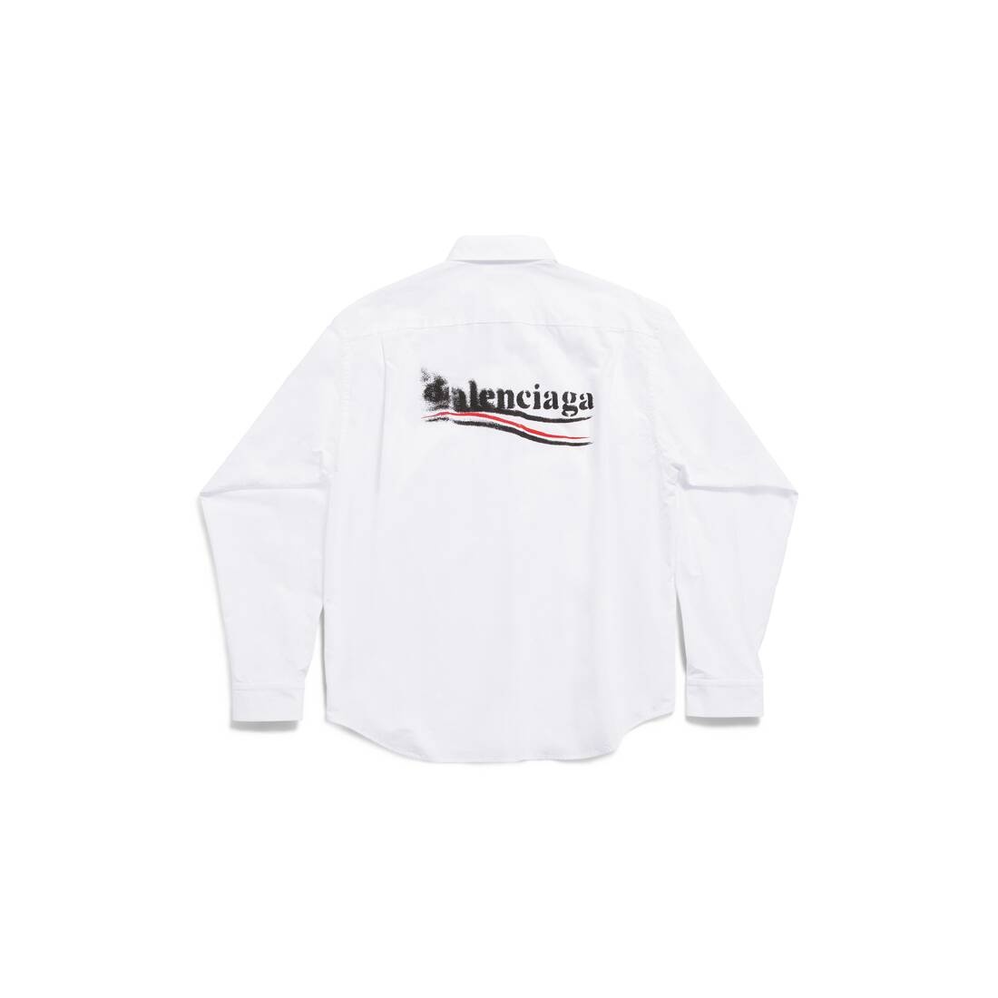 Men's Political Stencil Shirt Large Fit in White - 6
