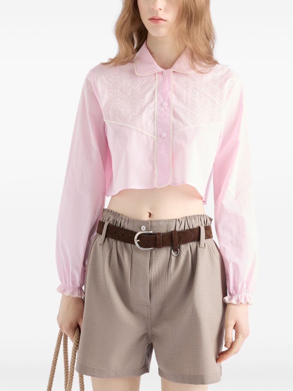 batiste-embroidered shirt - 4
