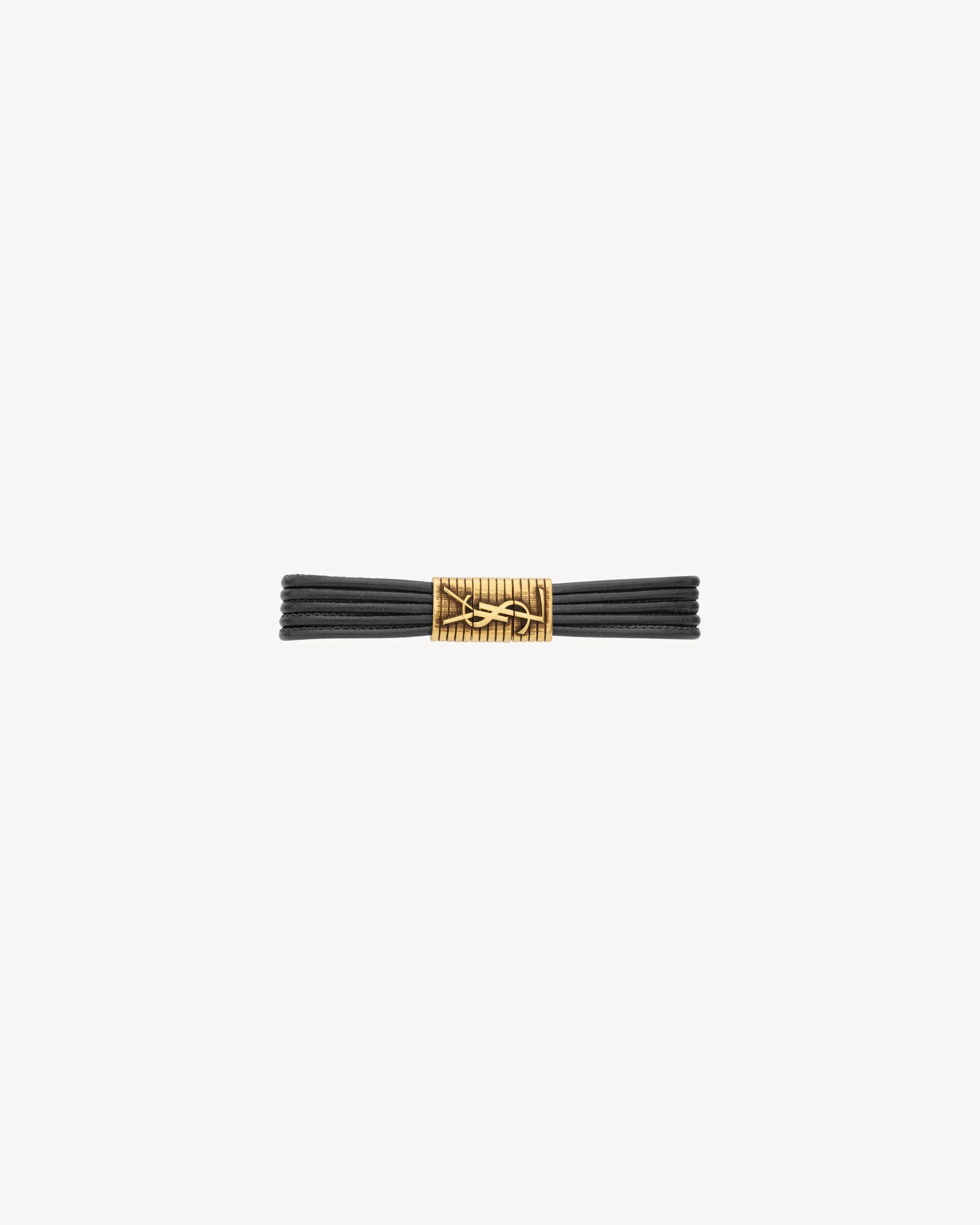 CASSANDRE CORD BRACELET IN LEATHER AND METAL - 1