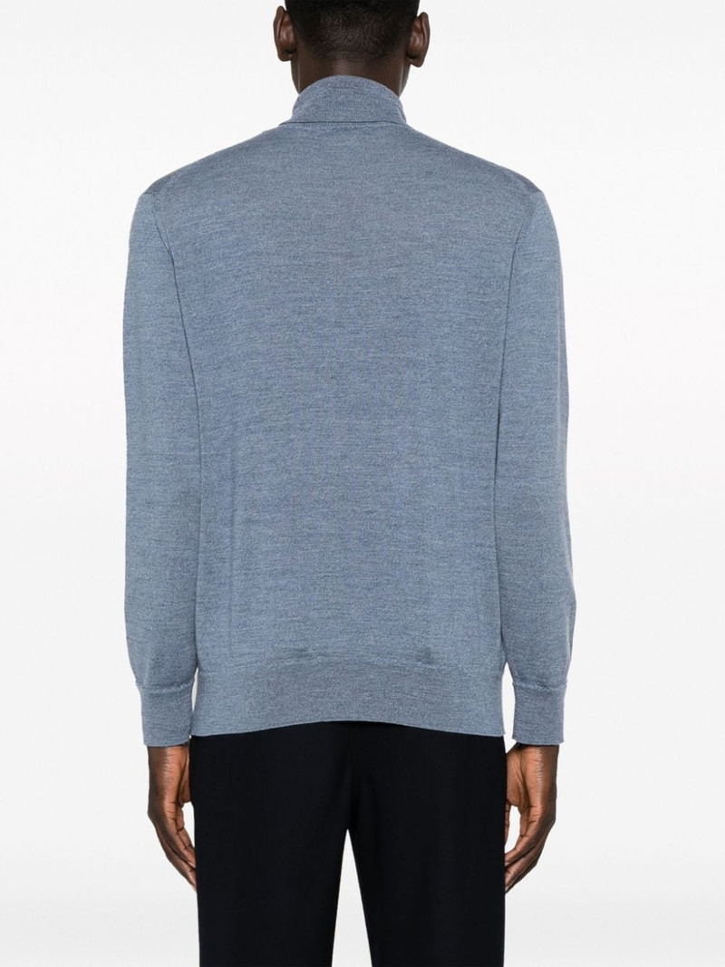 Pegaso-embroidered roll-neck jumper 4