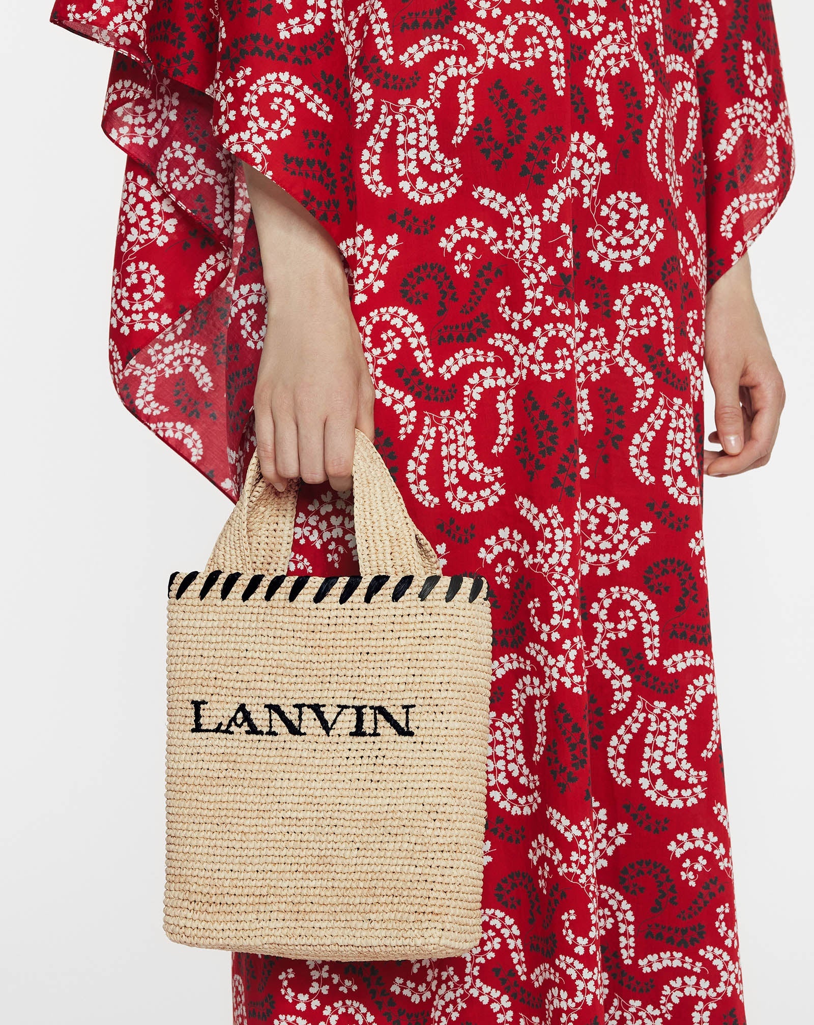 LANVIN NANO RAFFIA TOTE BAG - 2