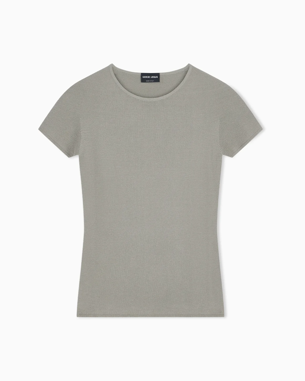 CREW NECK JUMPER IN SEAMLESS VISCOSE BLEND - 1