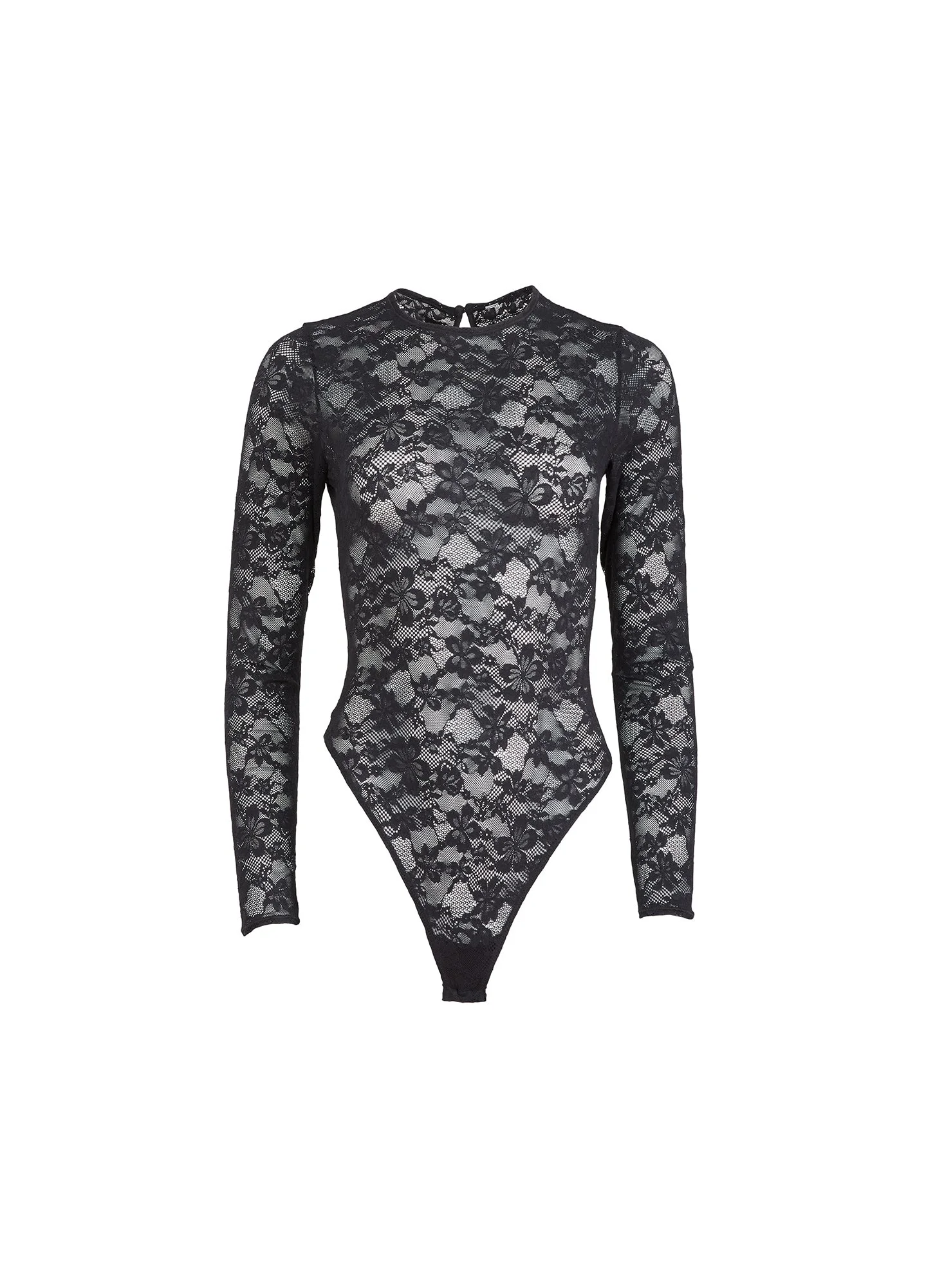 Le Stretch Lace Long Sleeve Bodysuit - 1