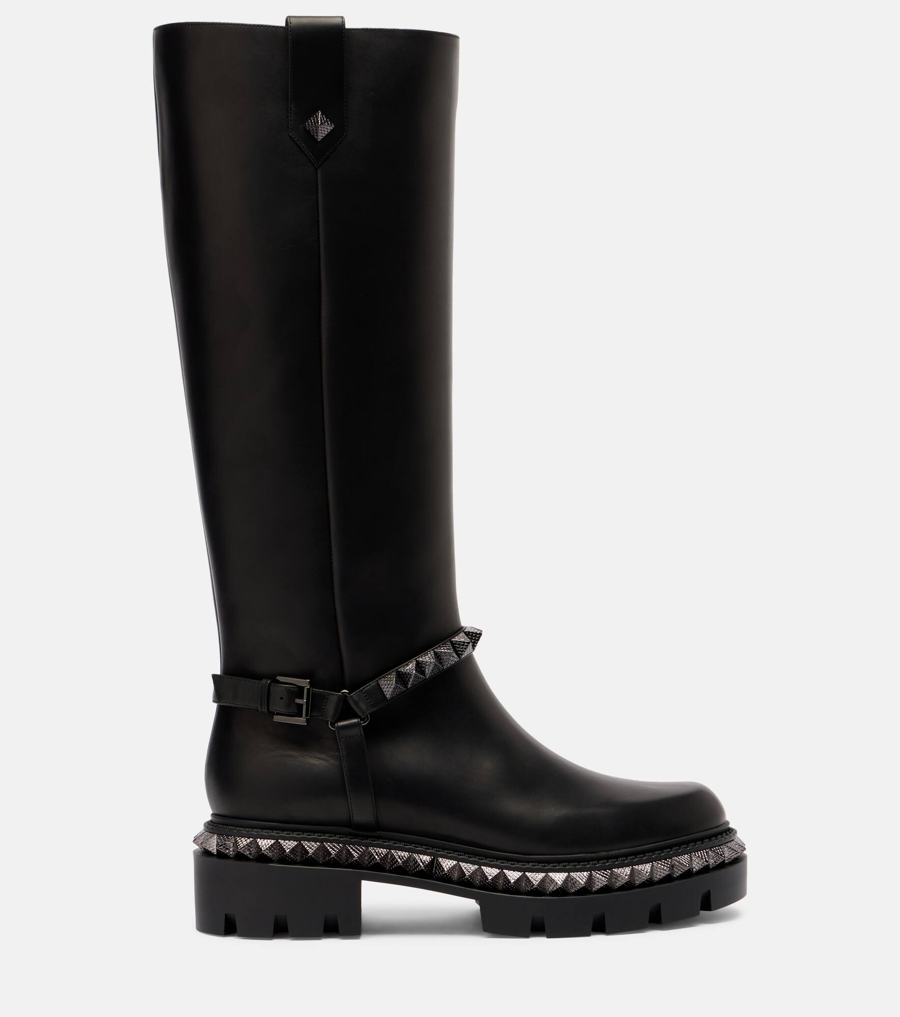 Marinetta studded leather knee-high boots - 4