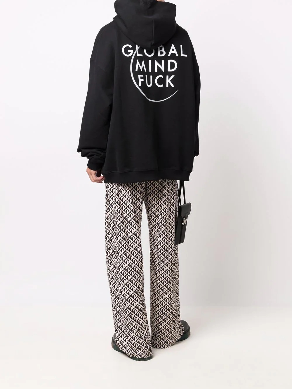 Global Mind-print fleece hoodie - 2