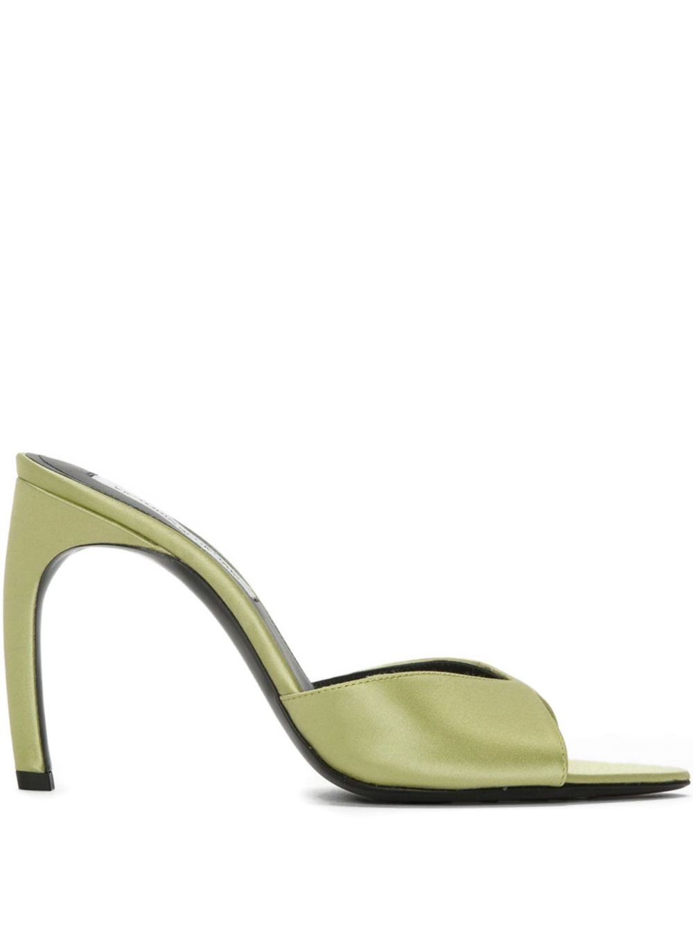 100mm Harlow open-toe satin mules - 1