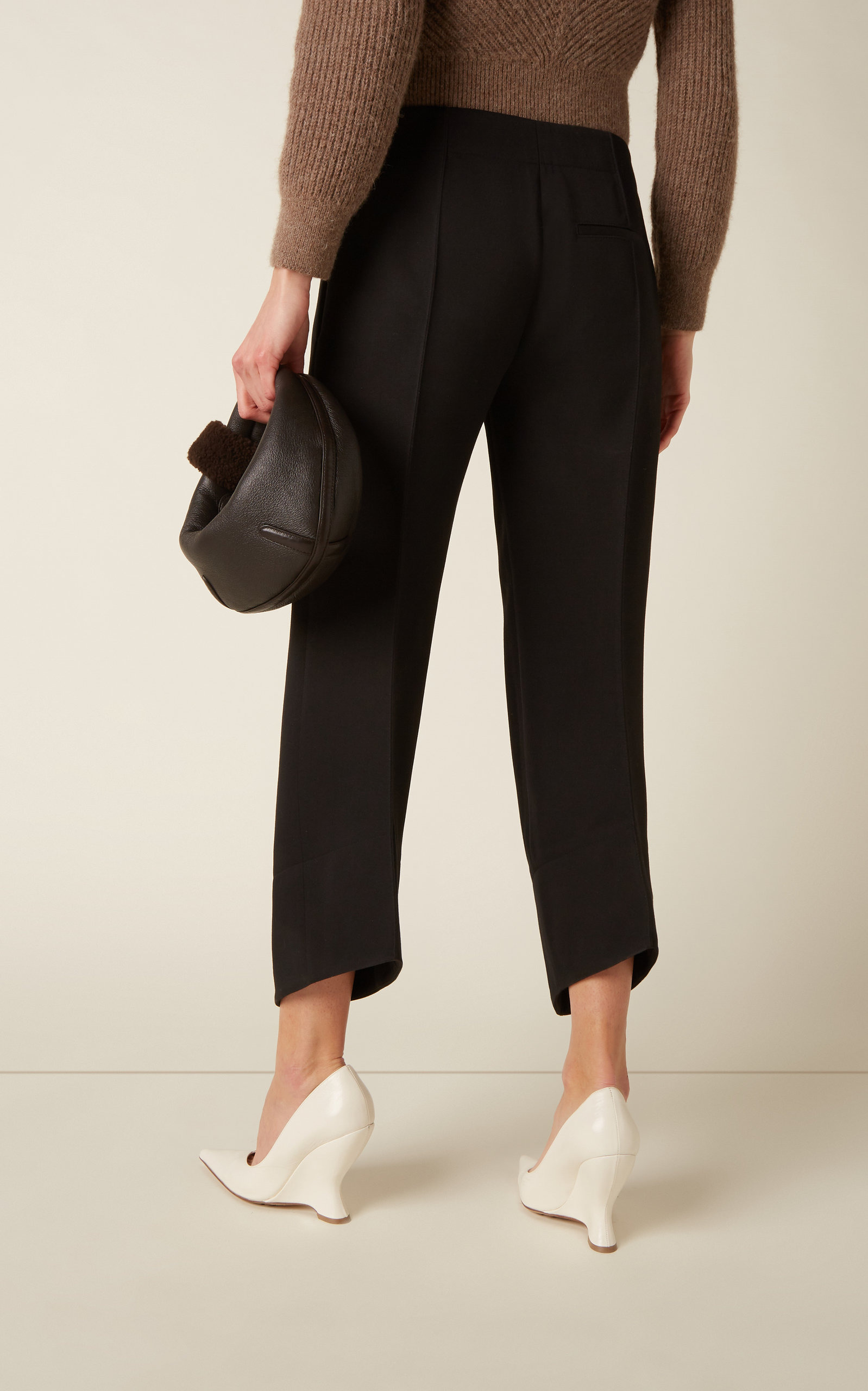 Cropped Wool Pants black - 4