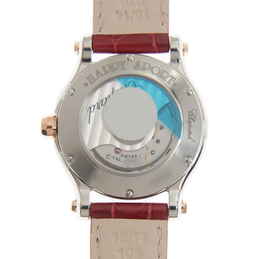 Chopard Happy Sport Automatic Silver Dial Ladies Watch 278573 6013-RD STRAP - 4